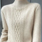 Lambswool Patterned Roll Neck Jumper
