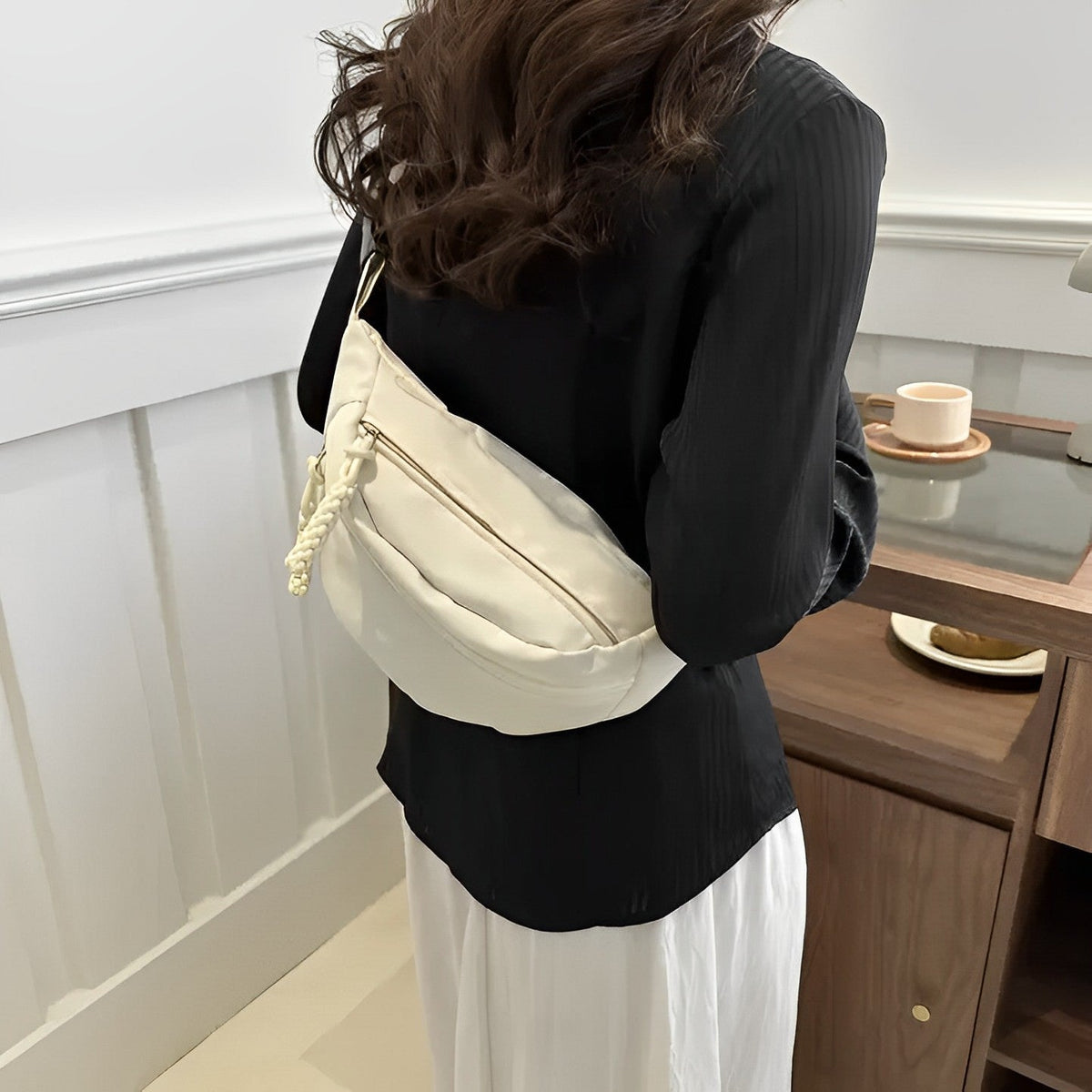 Crossbody Bag Nylon with Wide Adjustable Strap