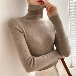 Ultra-Soft Cashmere-Feel High Roll Neck Jumper
