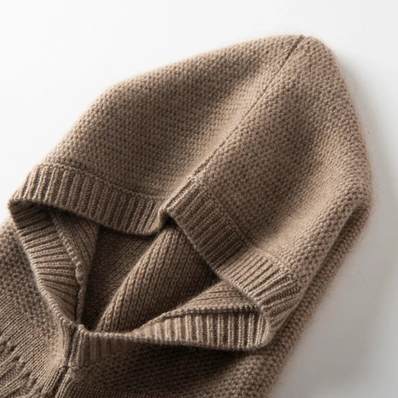 Cashmere-Feel Hooded Jumper