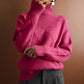 Lambswool Ribbed Roll Neck Jumper