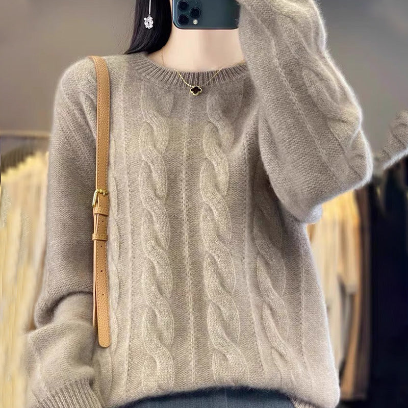 Twist Cable Crewneck Jumper