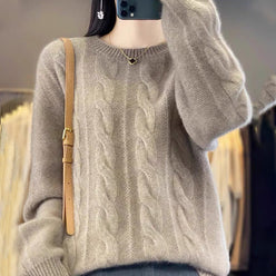 Twist Cable Crewneck Jumper