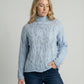 Cable Pointelle Roll Neck Jumper