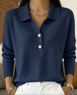 Brushed Polo Collar Jumper