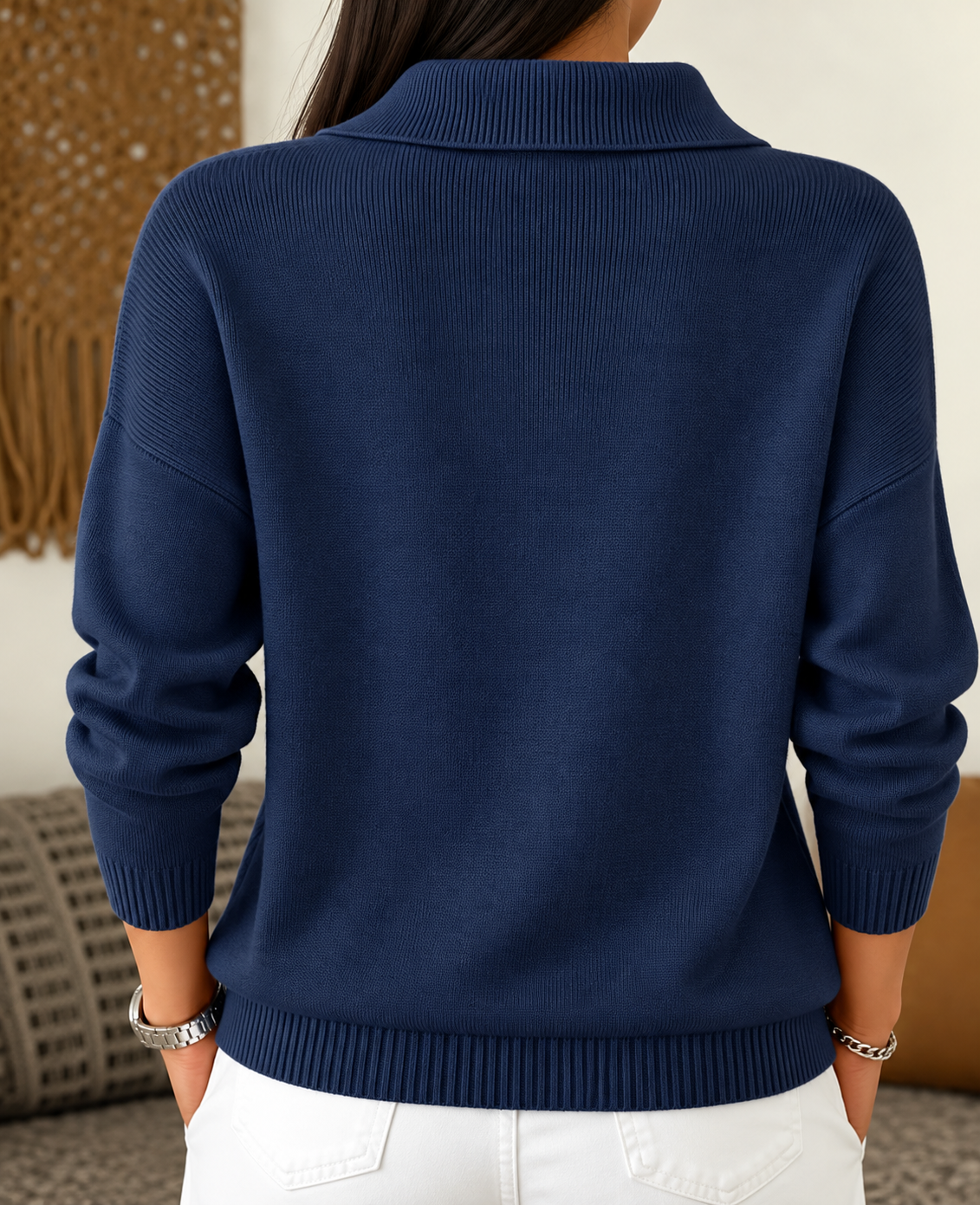 Brushed Polo Collar Jumper