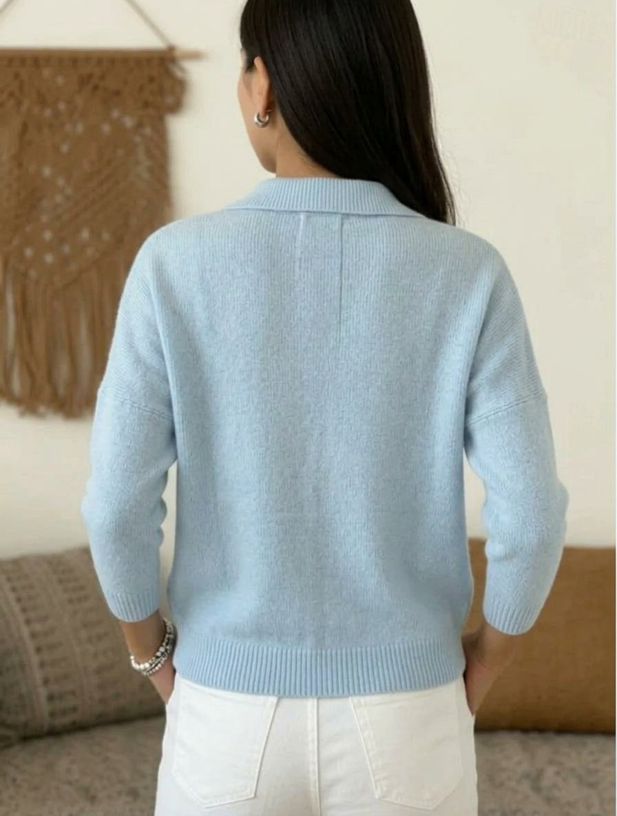 Brushed Polo Collar Jumper
