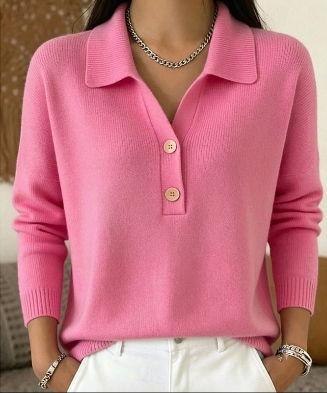 Brushed Polo Collar Jumper