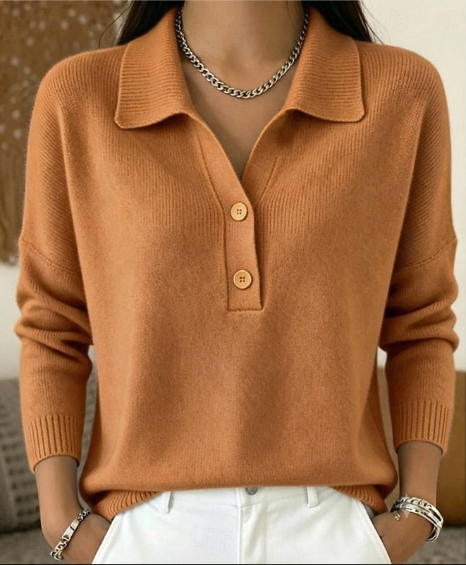 Brushed Polo Collar Jumper