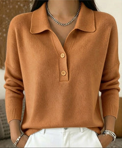 Brushed Polo Collar Jumper