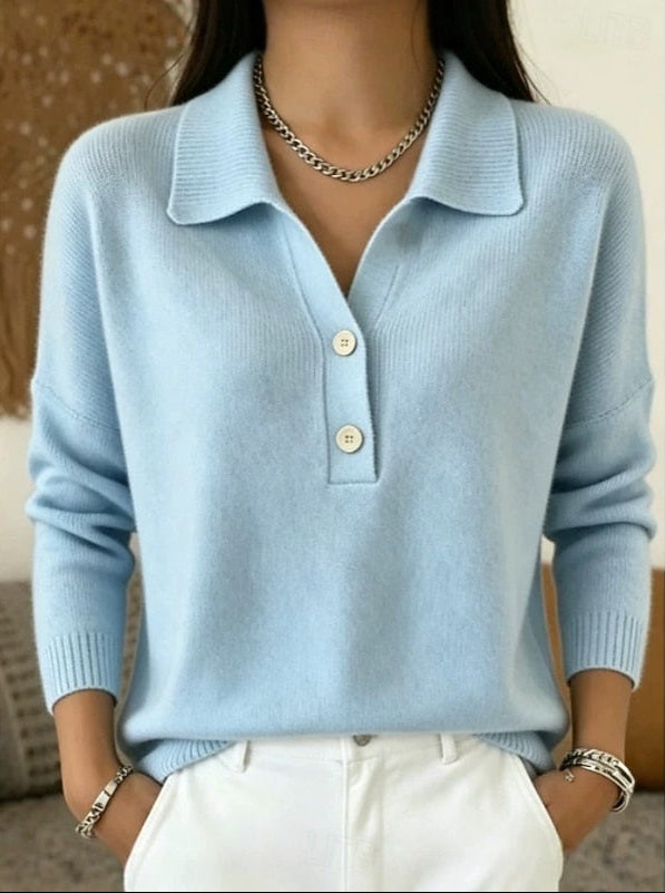 Brushed Polo Collar Jumper