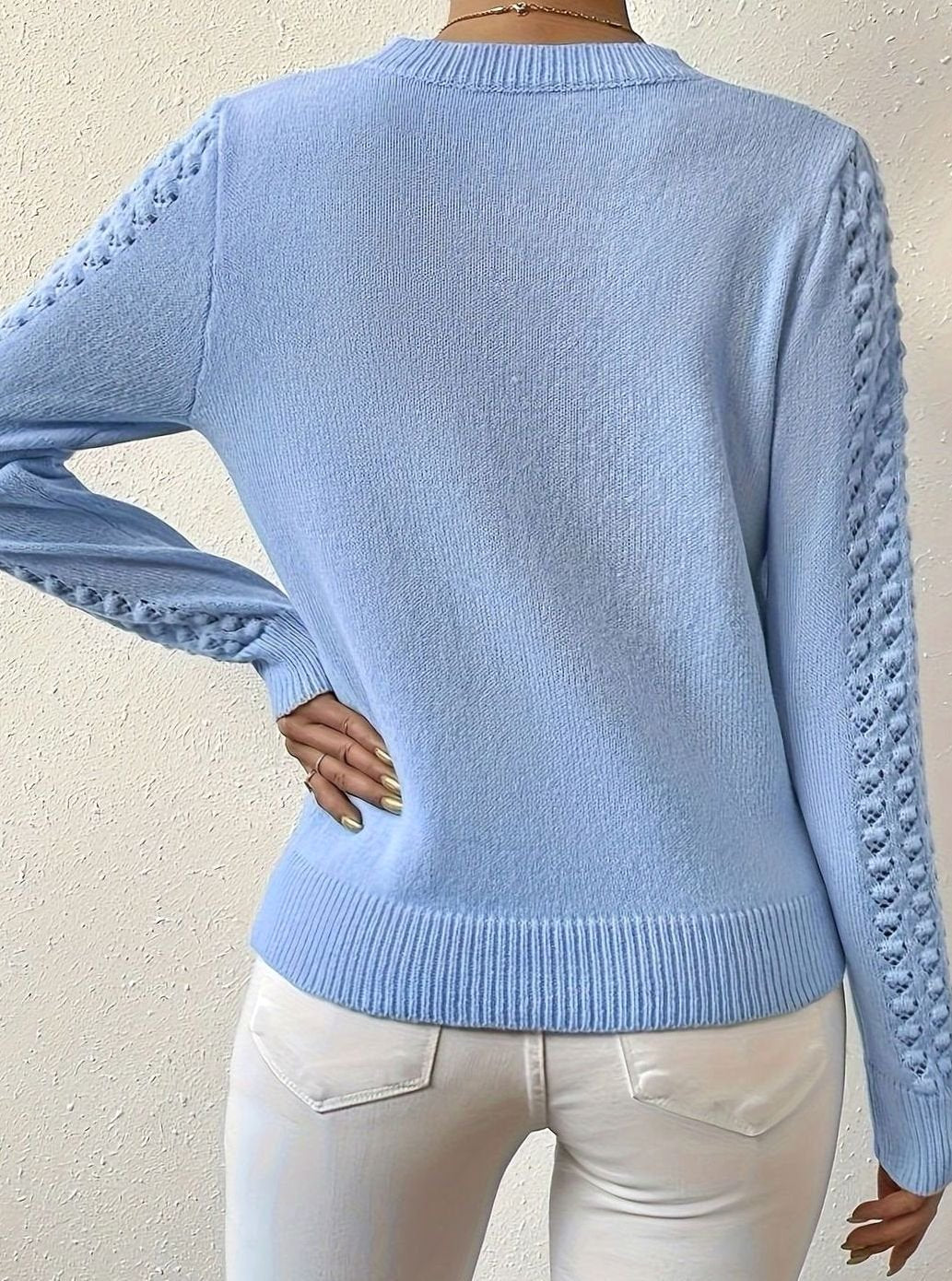 Pointelle Detail Knit Jumper
