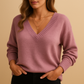 Ribbed V-Neck Jumper