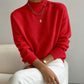Cashmere-Feel Mock Neck Jumper