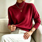 Cashmere-Feel Mock Neck Jumper