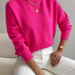 Cashmere-Feel Mock Neck Jumper