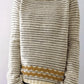 Patterned Hem Striped Jumper