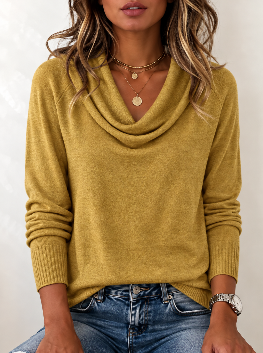 Soft Cowl Neck Jumper