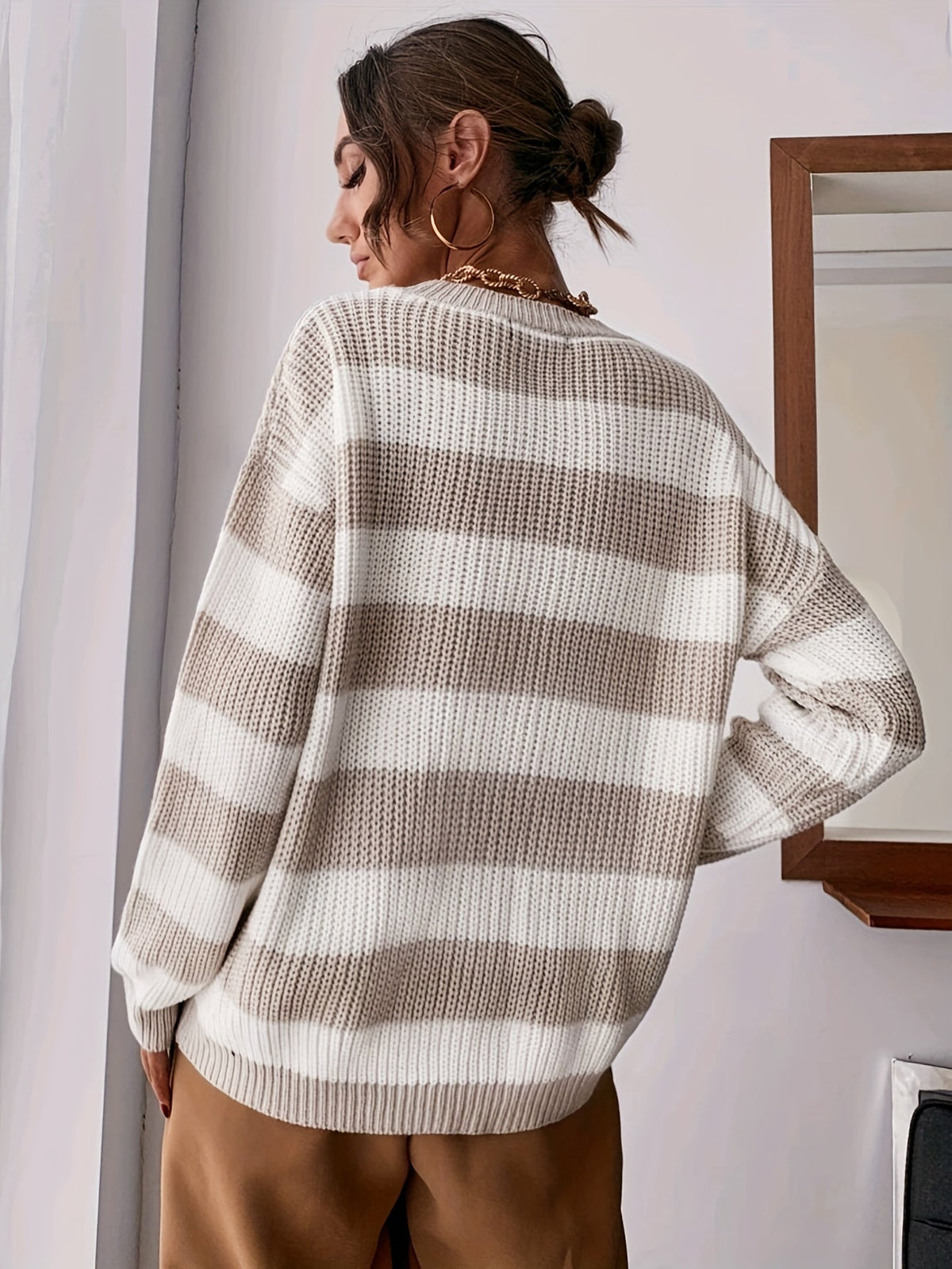 Wide Stripe Chunky Jumper