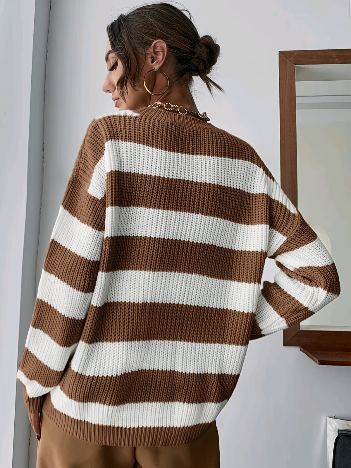 Wide Stripe Chunky Jumper