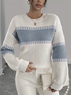 Wide Sleeve Striped Jumper