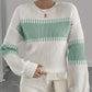 Wide Sleeve Striped Jumper
