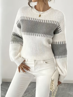 Wide Sleeve Striped Jumper