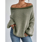 Striped Off-Shoulder Jumper