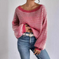 Striped Off-Shoulder Jumper