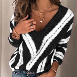 Diagonal Chevron Stripe Jumper