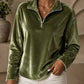 Velvet Half-Zip Top