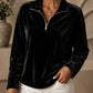 Velvet Half-Zip Top