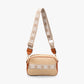 Crossbody Bag Straw Faux Leather with Adjustable Strap