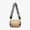 Crossbody Bag Straw Faux Leather with Adjustable Strap