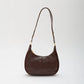 Crossbody Bag Faux Leather with Zip and Snap-Adjustable Strap