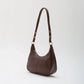 Crossbody Bag Faux Leather with Zip and Snap-Adjustable Strap