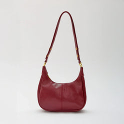 Crossbody Bag Faux Leather with Zip and Snap-Adjustable Strap