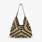 Tote Bag Straw with Faux Leather Details and Magnetic Snap