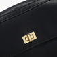 Shoulder Bag Genuine Leather with Turn-Lock Flap and Top Handle