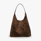 Hobo Bag Faux Suede with Magnetic Closure, Pouch and Laptop Fit