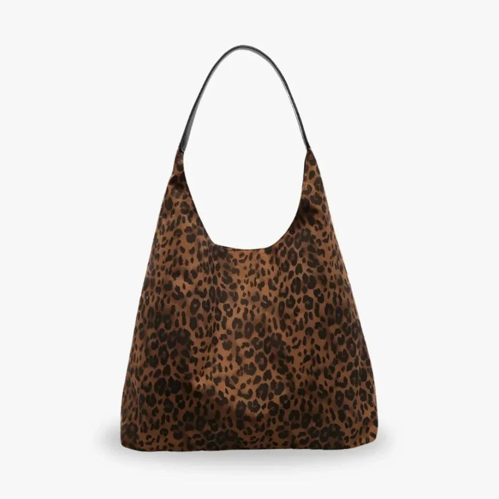 Hobo Bag Faux Suede with Magnetic Closure, Pouch and Laptop Fit