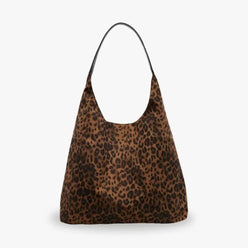 Hobo Bag Faux Suede with Magnetic Closure, Pouch and Laptop Fit