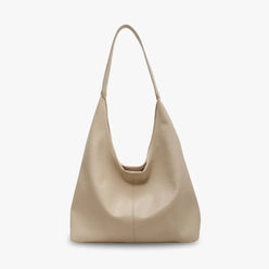 Hobo Bag Smooth Faux Leather with Snap Closure and Small Pouch