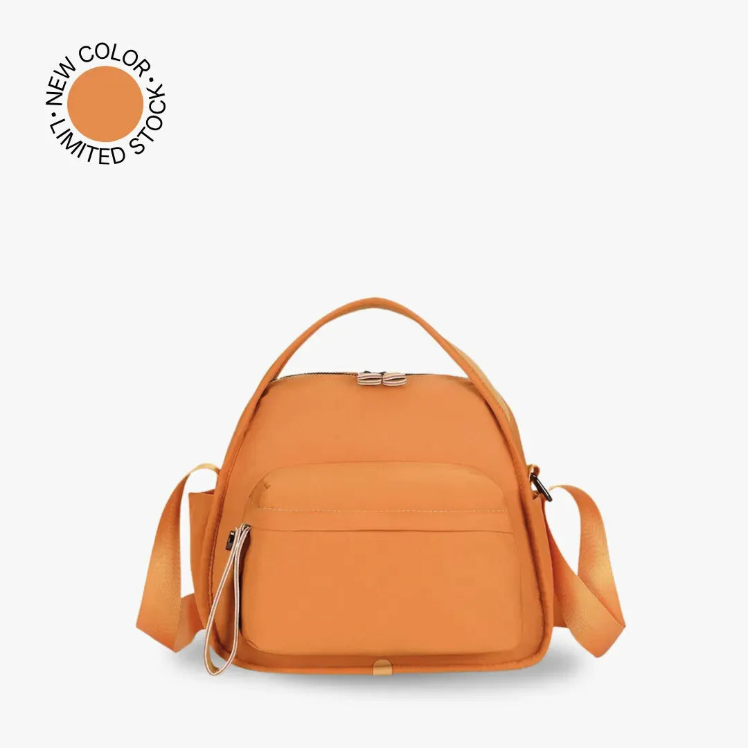 Crossbody Bag Water-Repellent Nylon with Double Zip and Pockets