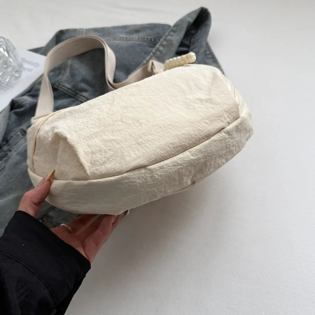 Crossbody Bag Water-Repellent Nylon with Zip and Adjustable Strap