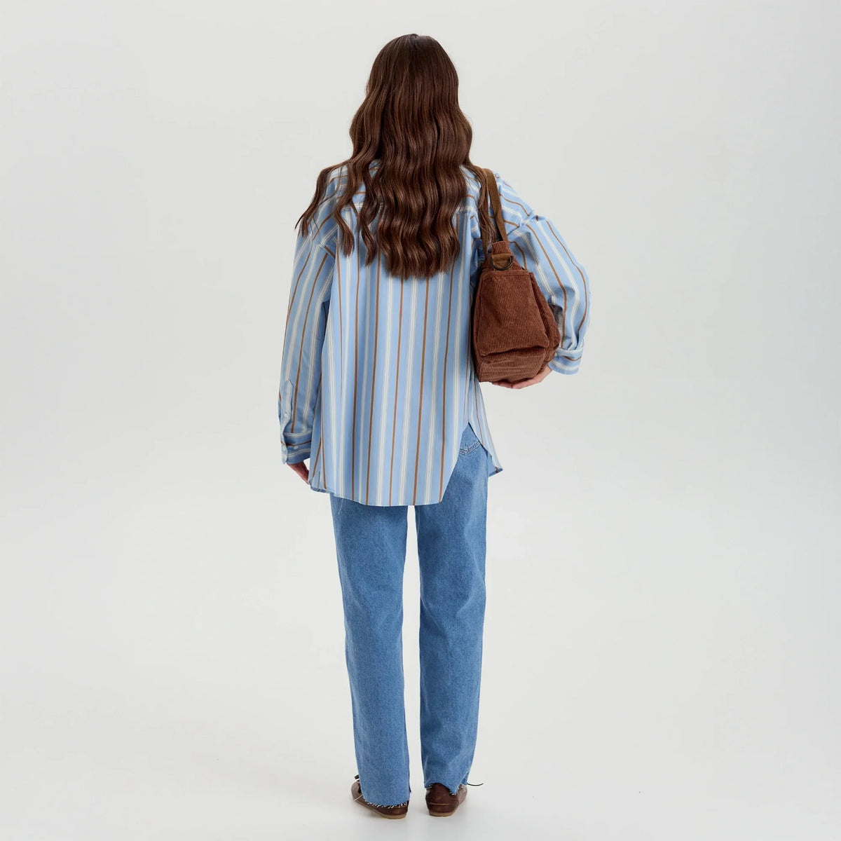 Crossbody Bag Corduroy with Top Handles, Zip Pockets and Strap