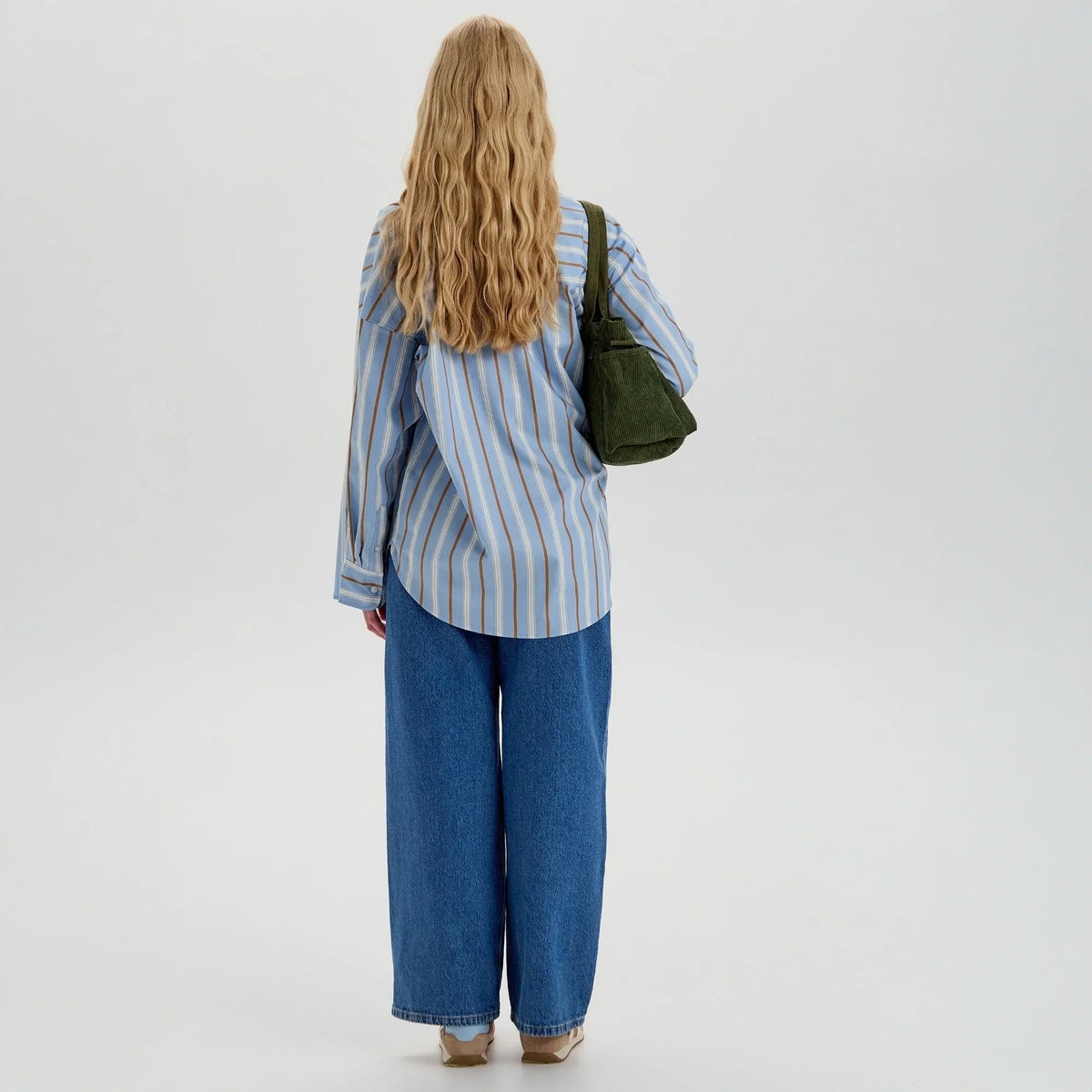 Crossbody Bag Corduroy with Top Handles, Zip Pockets and Strap