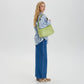Hobo Bag Smooth Faux Leather with Magnetic Closure and Pockets