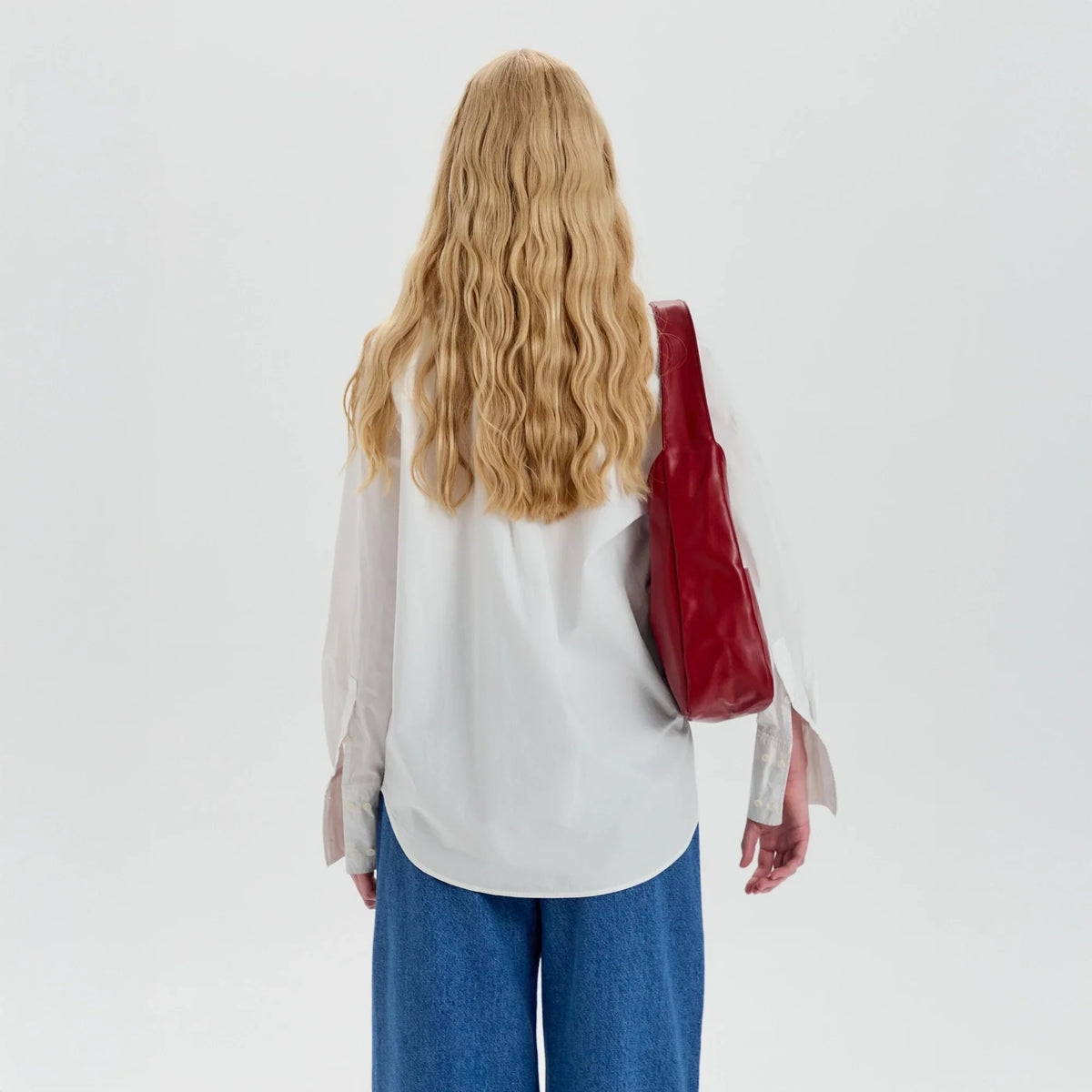 Hobo Bag Smooth Faux Leather with Magnetic Closure and Pockets