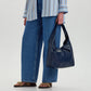Hobo Bag Smooth Faux Leather with Magnetic Closure and Pockets